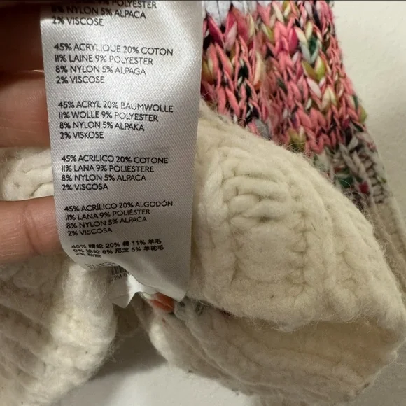 Anthropologie Kahlo Chunky Striped Jumper Sweater Alpaca Wool Blend Size Medium - Picture 9 of 11